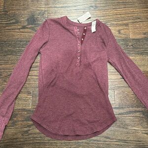 Burgundy long sleeve shirt